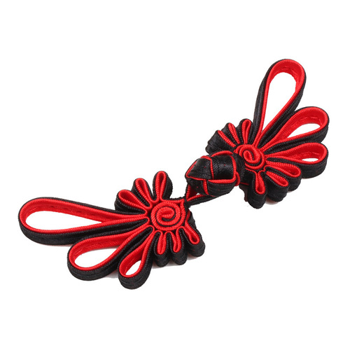 Pan buckle cheongsam Pan buckle long tail butterfly cheongsam Tang suit Hanfu decorative buckle long tail chrysanthemum hand-woven cloth button