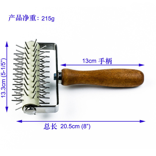 厂家直销实用不锈钢滚针 披萨烘焙用具 披萨打孔器