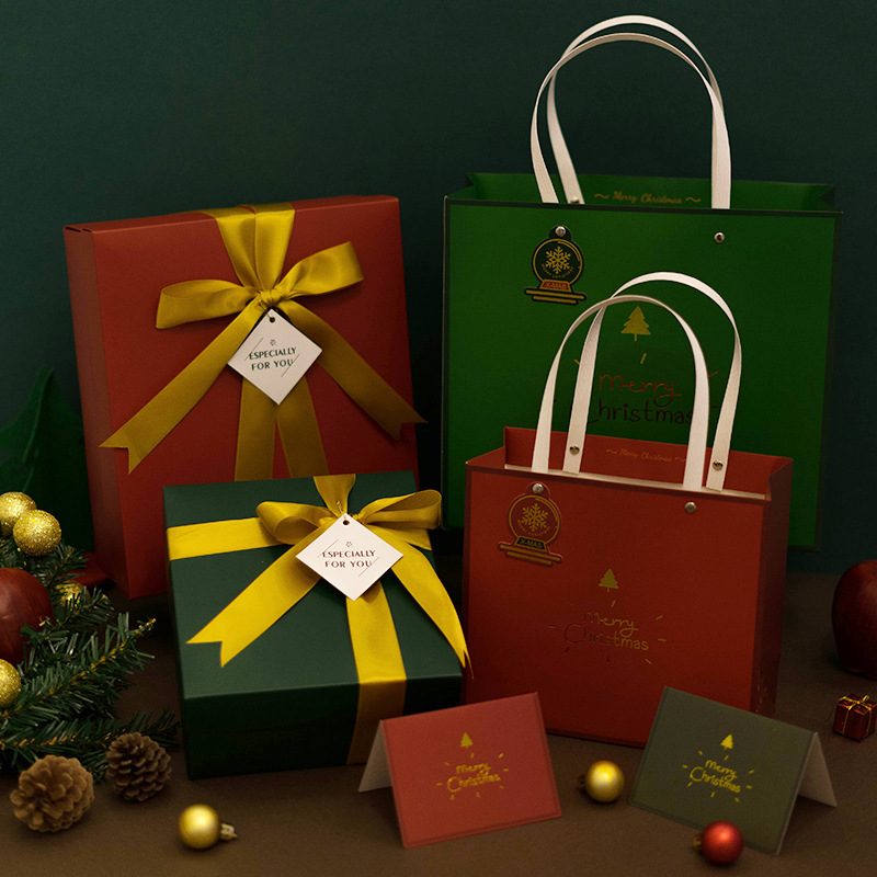 圣诞节礼物盒套装礼品袋装饰包装盒生日伴手礼品盒手提纸袋礼盒子