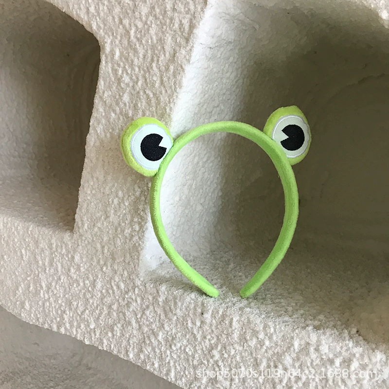 Green funny headband, new collection, frog