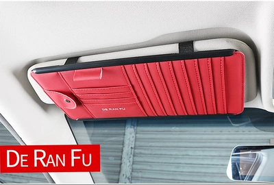 Car CD package sun visor Multimediya və saxlama aksesuarları - tray-red