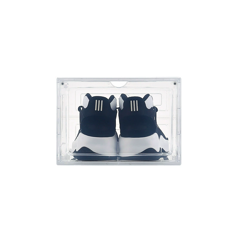 Acrylic Shoe Storage Box, Stackable Front-Opening Organizer, 34×25×18 cm (clear)