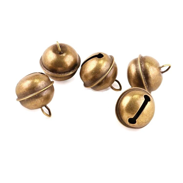 Декоративный плоский колокольчик из металла (железа) с отверстием 22 мм, высоким отверстием, цвет античной бронзы, аксессуар для ветряных колокольчиков.