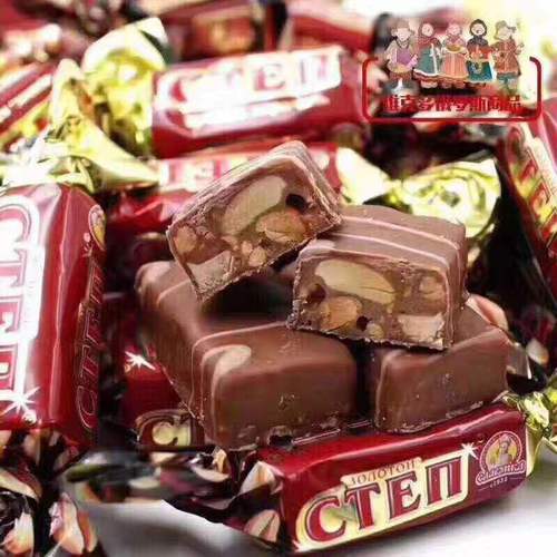 Russian imported Slavic sauce skin peanut nut sandwich candy wedding candy snacks 1 catties / bag wholesale