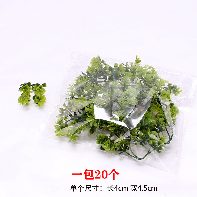 Ramo artificial con hierba cola de dragón hierba caja de regalo con adorno hoja de eucalipto dinero hoja flor tienda paquete material al por mayor