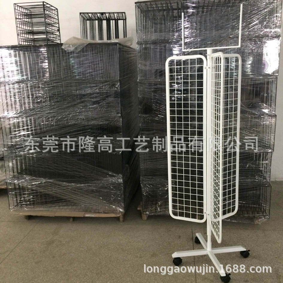 厂家直销五金铁架 三页可旋转移动金属货架,可拆装货架中量级货架