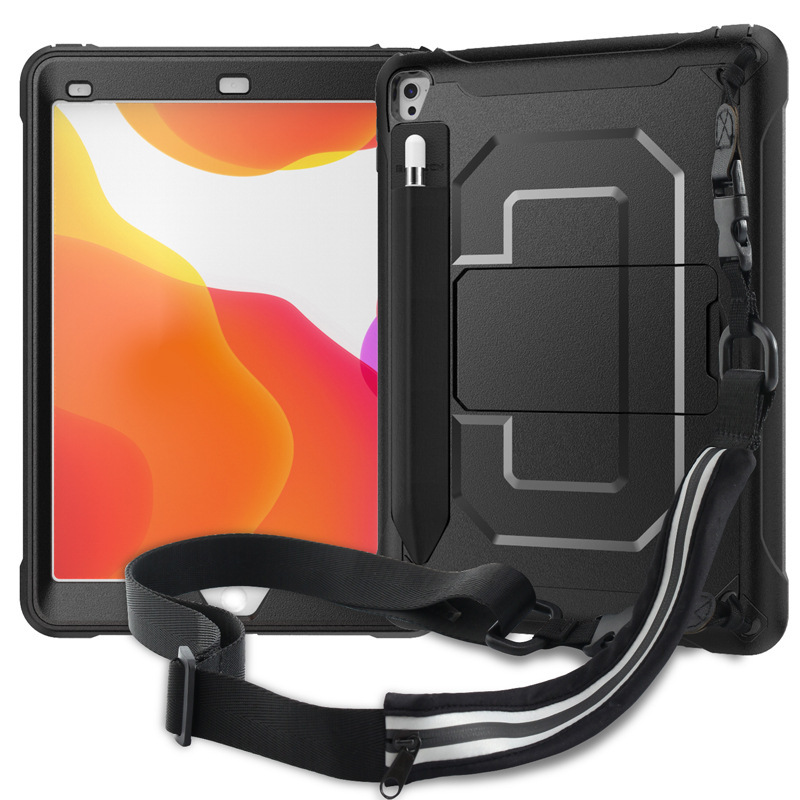 Suitable for iPad 9.7 2018 Silicone Pc Tablet Case Pen Cover Shoulder Strap iPad Pro Air2 Anti-Fall Protective Case Suitable for iPad 9.7 2018 Silicone Pc Tablet Case Pen Cover Shoulder Strap iPad Pro Air2 Anti-Fall Protective Case