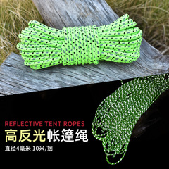 10 meters reflective paracord outdoor landing rescue rope bundled 4mm tent rope climbing rope jointless canopy wind rope