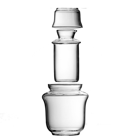 Manufacturer wholesale heat-resistant glass wine utensils, warming wine pot, warming wine pot, three-piece warming wine set, Japanese wine utensils 