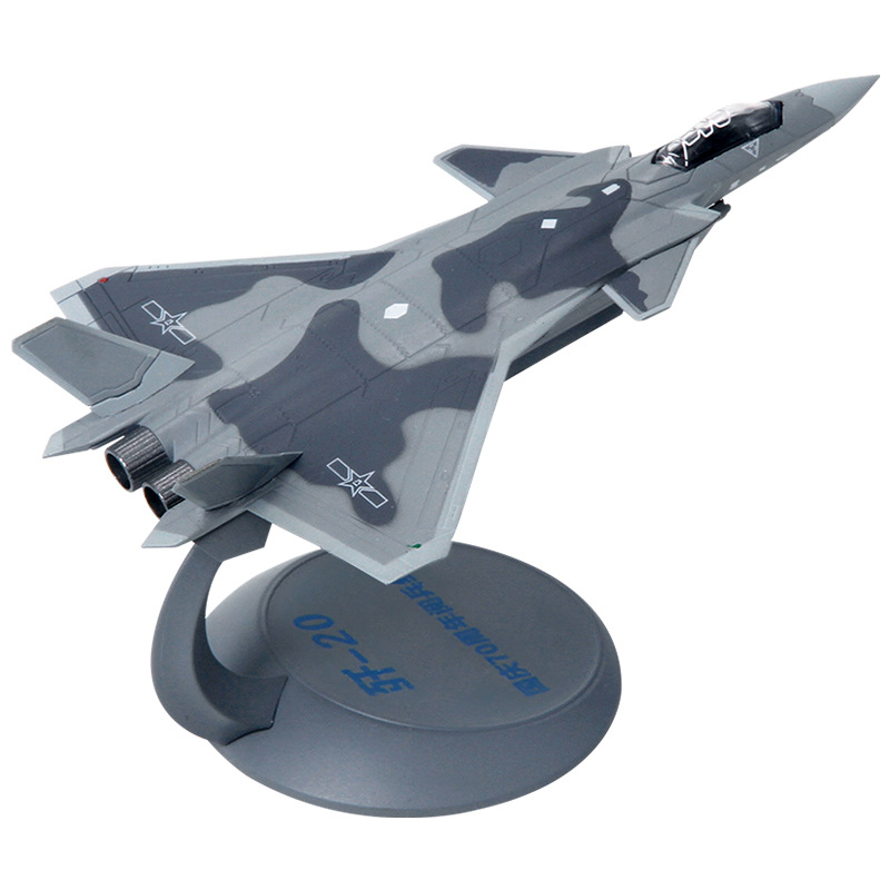 Terbo Aircraft Model J-20 Aircraft Model Alloy Simulation J20 Military Model Fighter Finished Ornament