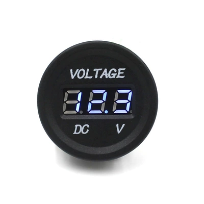 Manufacturer Car and Motorcycle Modified Voltmeter Modified Dc Digital Display Voltmeter Led12V-24V Universal Led (automobile instrument) - blue