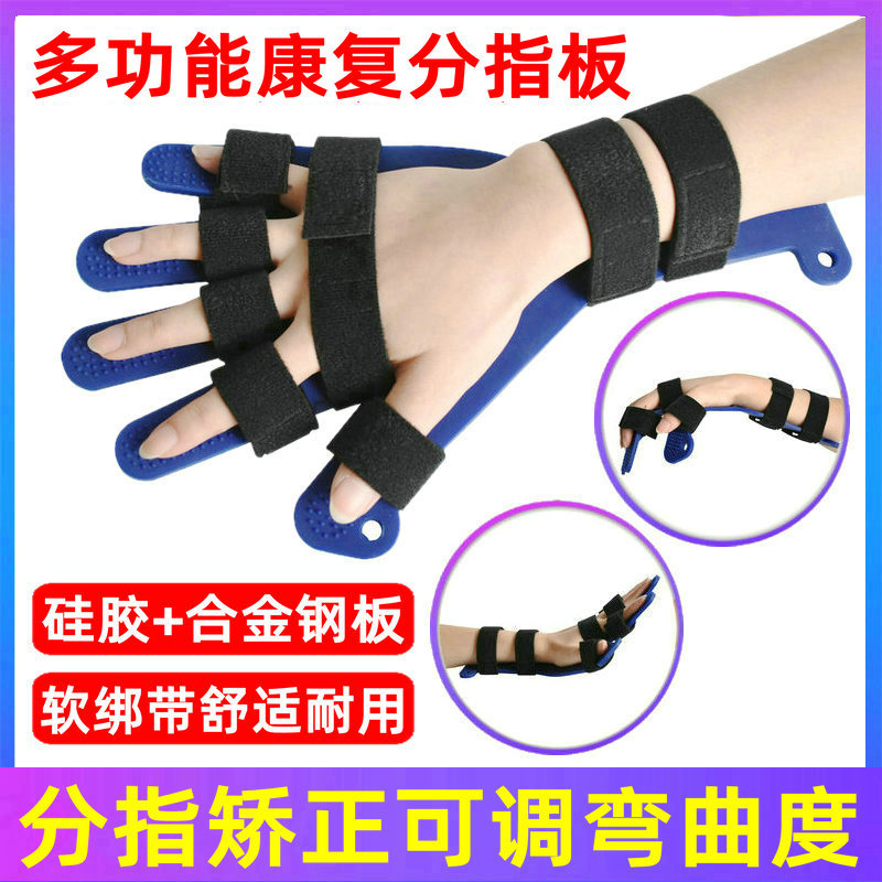 Adjustable finger separator for wrist and finger rehabilitation training equipment; hand flexion/claw-shaped finger separator fixation device (adjustable)