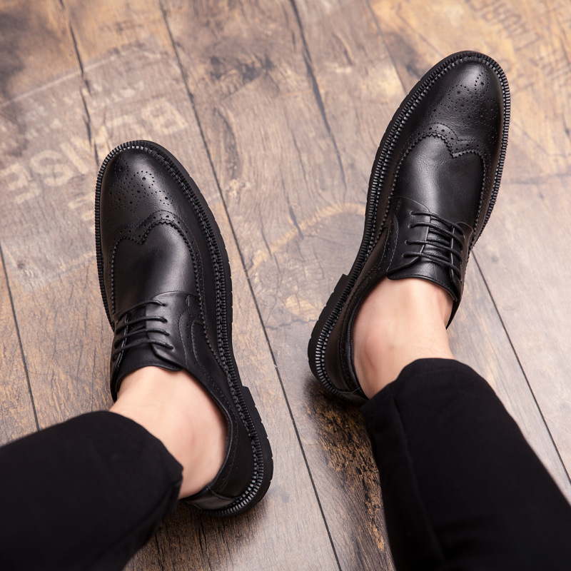 Chaussures décontractées pour homme en cuir brogue style printemps_voghion.com