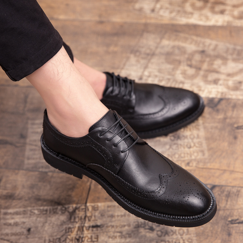 Chaussures décontractées pour homme en cuir brogue style printemps_voghion.com