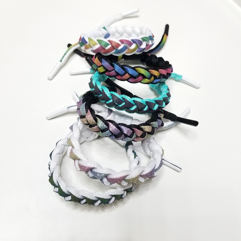 Little Lion Bracelet Holographic Reflective Heart Woven Bracelet Shoelace Wristband Couple Professional Custom Student Gift Red String Little Lion Bracelet Holographic Reflective Heart Woven Bracelet Shoelace Wristband Couple Professional Custom Student Gift Red String