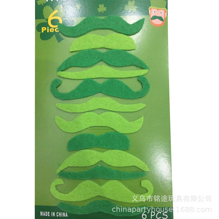 Nuevos accesorios de barba falsa para el Día de San Patricio, 12 piezas por paquete, para disfraces y maquillaje.