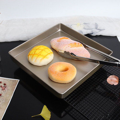 11-inch golden square non-stick baking pan carbon steel baking pan 28cm square cookie nougat cake baking pan
