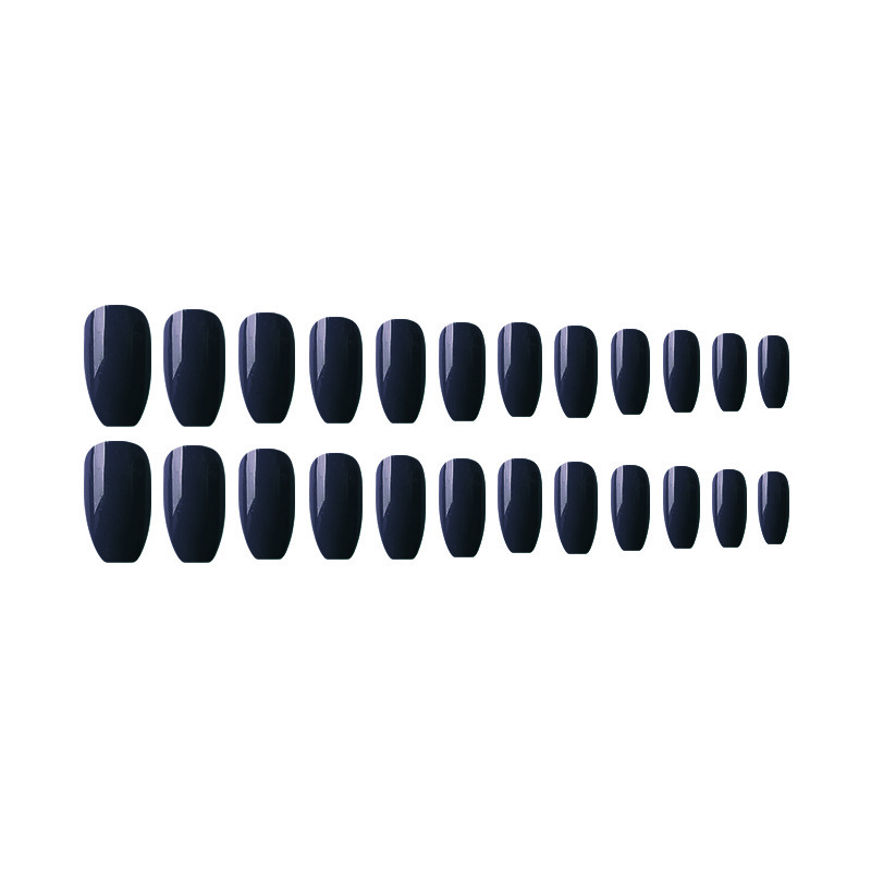 Comercio exterior azul oscuro ballet manicure estilo elegante parche de uñas blanqueadoras 24 piezas de estilo simple desgaste de uñas image 6