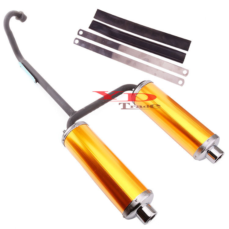 Yellow double-pipe exhaust cylinder