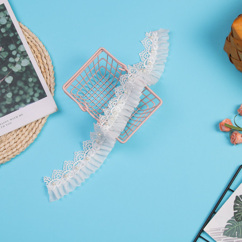 高弹皱超声波花边  涤纶服装饰品辅料针织弹力蕾丝花边