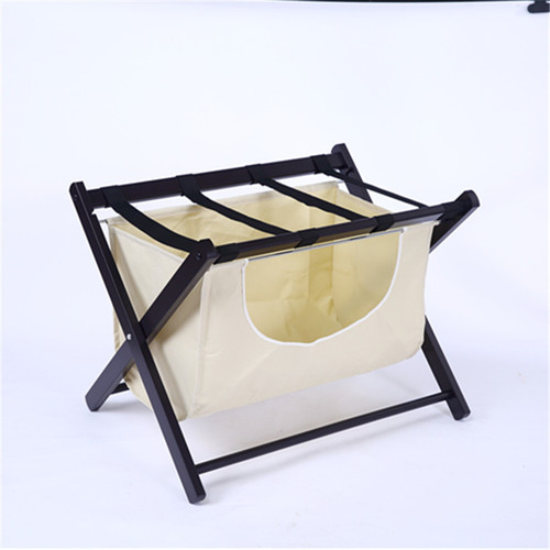 Wholesale room living room storage rack simple modern foldable dirty clothes basket solid wood hotel luggage rack