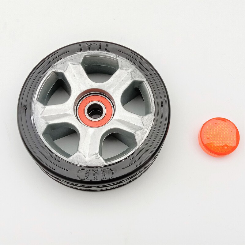 Caster telescopic door wheel electric door turbine tail wheel rear wheel plastic aluminum core rubber 125mm6201 bearing 12 holes Caster telescopic door wheel electric door turbine tail wheel rear wheel plastic aluminum core rubber 125mm6201 bearing 12 holes