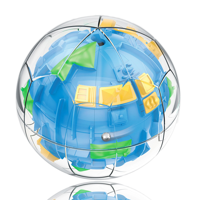Los nuevos niños 7,5 cm inteligencia equilibrio bola laberinto descompresión juguete viaje alrededor del mundo transparente tierra laberinto