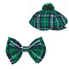 Green bow tie, set, glasses, necklace