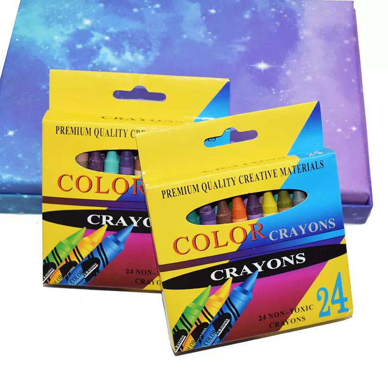 24色蜡笔一般质量7.8*0.8cm可水洗儿童diy涂鸦绘画短蜡笔