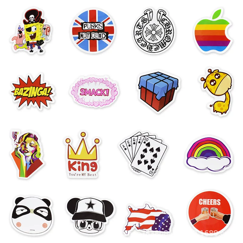 Trend suitcase, waterproof cartoon sticker, graffiti