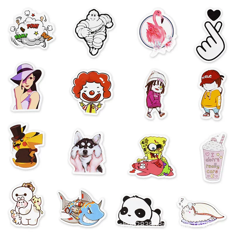 Trend suitcase, waterproof cartoon sticker, graffiti