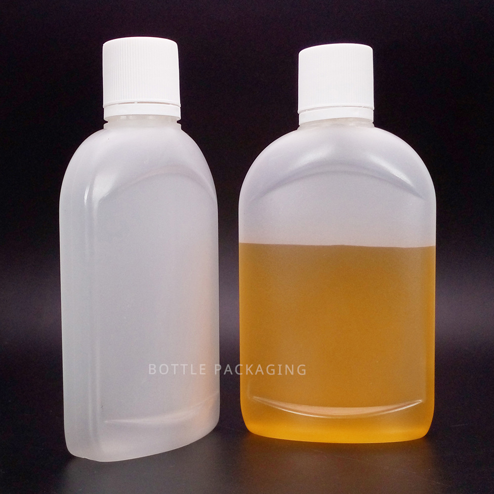 250ml吹塑酒精消毒液清洁剂化工品包装瓶 HDPE塑料扁瓶子配防盗盖