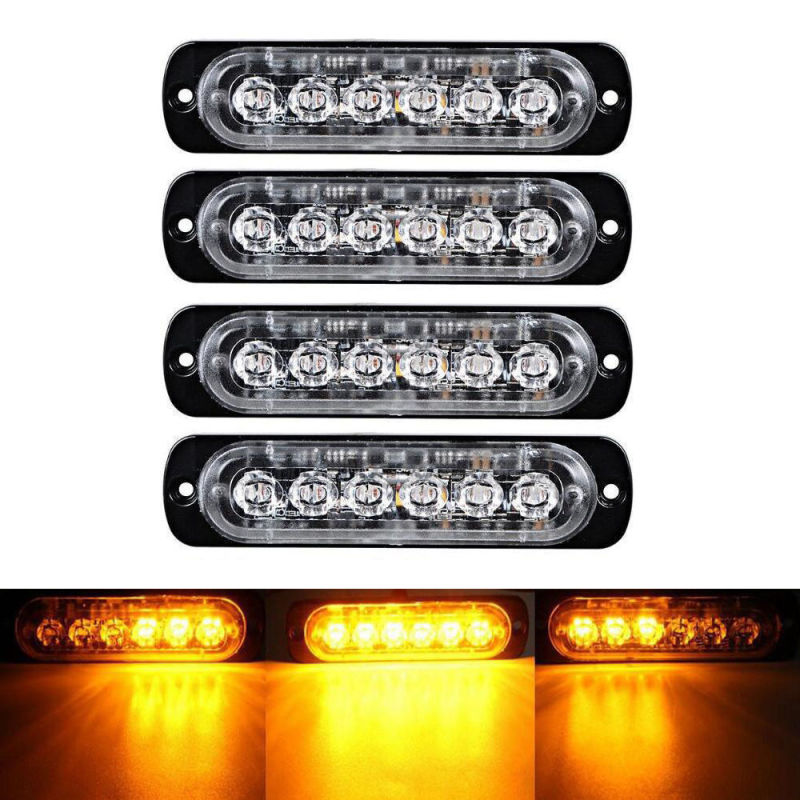 YH truck side lights 6 lights flash lights in the net flash lights ultra-thin side lights 12V-24v 18 mode YH truck side lights 6 lights flash lights in the net flash lights ultra-thin side lights 12V-24v 18 mode