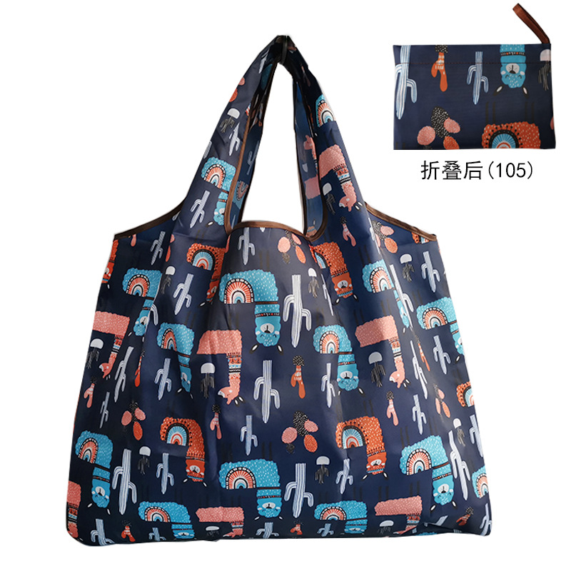 Gran y mediano portátil plegable supermercado bolsa de compras Portátil Bolsa de gran capacidad bolsa de tela impermeable bolsa de tela de compras