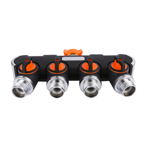 One-point four-way faucet water diverter American standard European standard external thread four-way garden hot-selling valve diverter