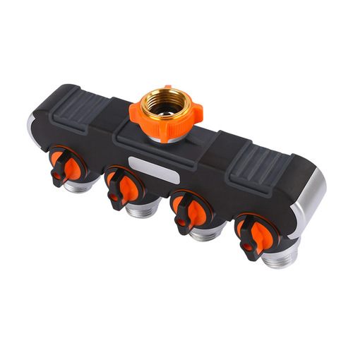 One-point four-way faucet water diverter American standard European standard external thread four-way garden hot-selling valve diverter