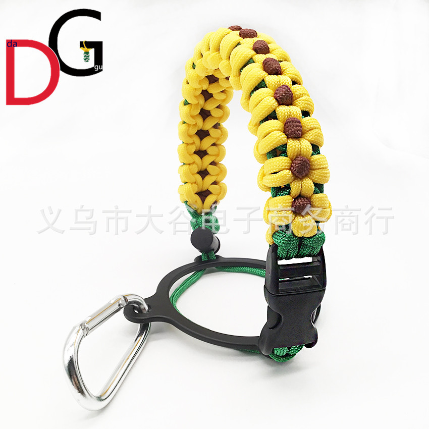 Amazon Venta caliente paraguas cuerda taza mango hidro frasco taza cuerda manejar cuerda todo tipo de cuerda en forma de flor