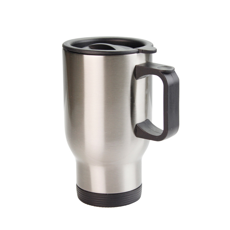 Taza de automóvil plateada acero inoxidable taza de transferencia térmica taza de automóvil taza de transferencia térmica taza de viaje taza de automóvil