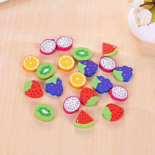 Creative fruit eraser cartoon cute student eraser small gift stationery wholesale