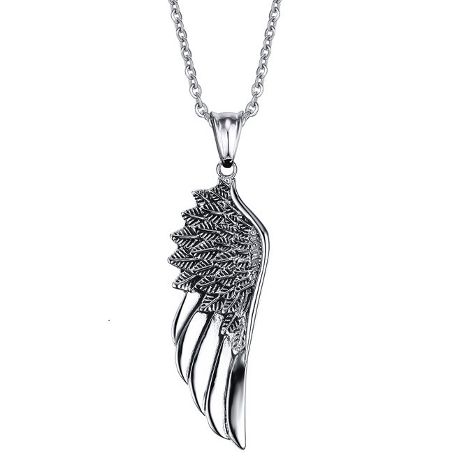 Feather Pendant Necklace For Men Stylish Minimalist Accessory_voghion.com