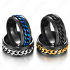 Ring stainless steel, chain, hair accessory, European style, suitable for import