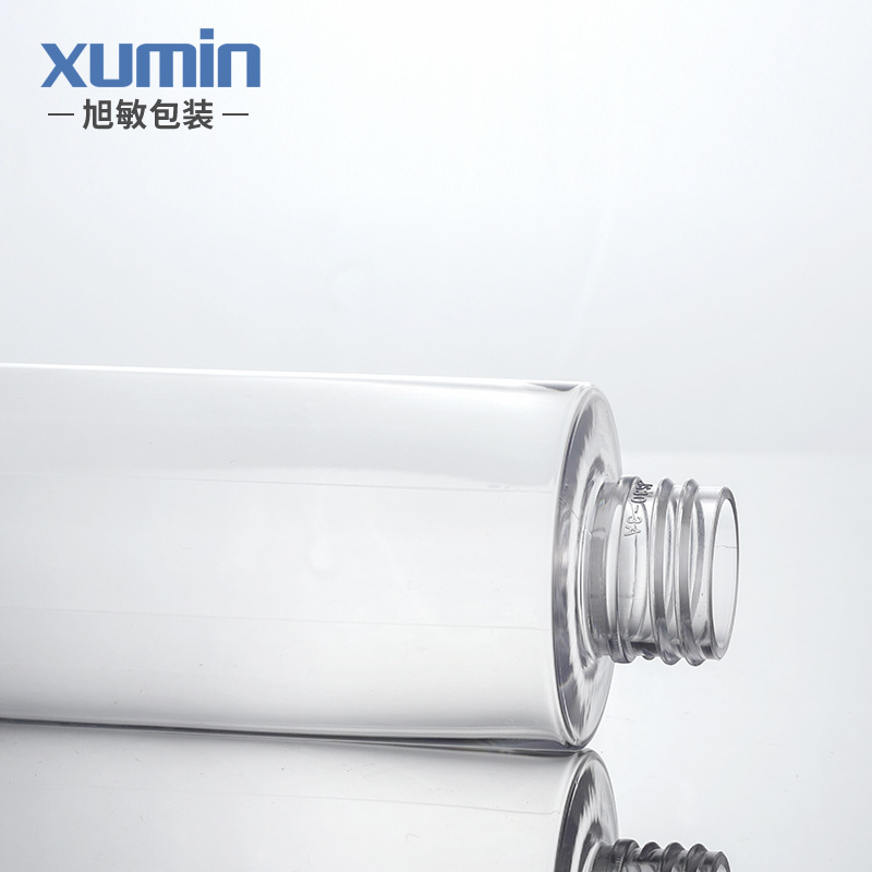 Xumin embalaje 100-150ml en stock botella de spray de rocío puro 250ml botella de plástico transparente para mascotas botella de spray negro