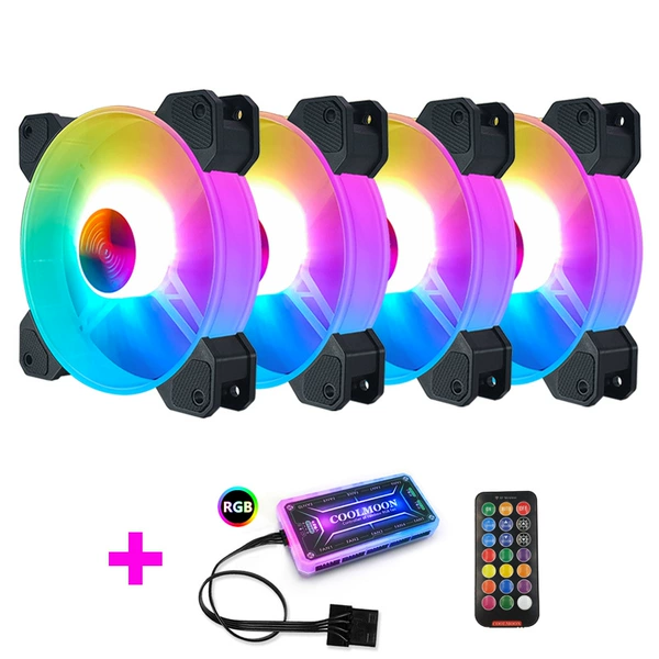 4 jade ring RGB fans+1 set of standard controller