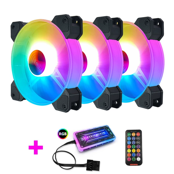 3 jade ring RGB fans+1 set of standard controller