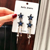 Earrings, accessory, fashionable silver needle, silver 925 sample, internet celebrity