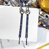 Earrings, accessory, fashionable silver needle, silver 925 sample, internet celebrity