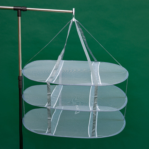 Large Foldable Double Layer Clothes Drying Basket Gray Windproof Flat Drying Mesh Clothes Drying Mesh Basket Manufacturer Wholesale