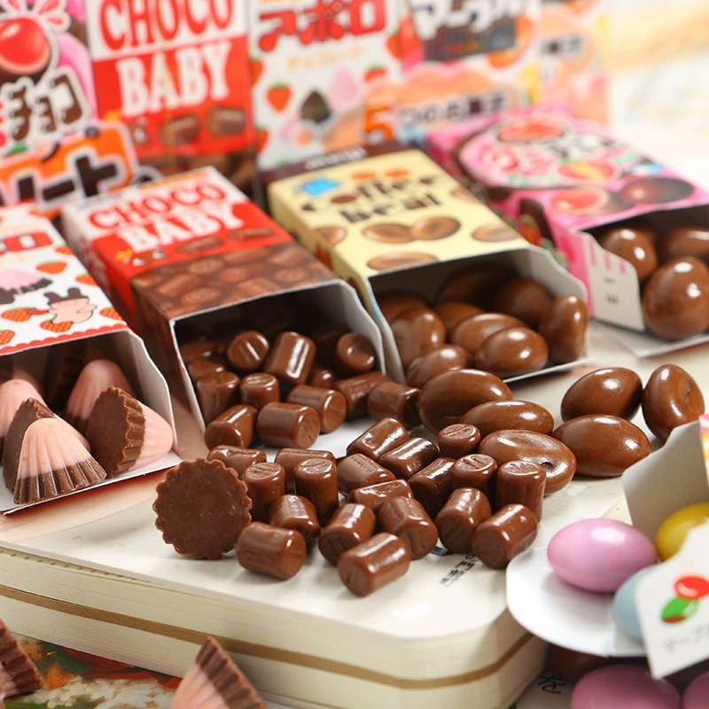 Японский Meiji шоколад Детские закуски конфеты Пять сокровищ шоколад Дарение на День Святого Валентина 52 г