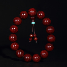 老料印度小叶紫檀金星15mm紫檀手串108颗木质佛珠手链高油密文玩