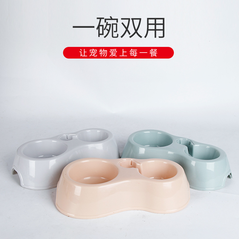 Botella de agua portátil de doble propósito perro tazón mascota automático agua potable doble tazón mascota gato tazón plástico comida tazón suministros para mascotas
